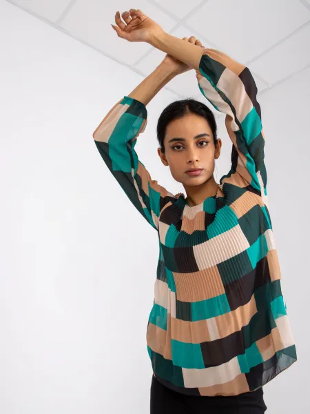 Blouse-DHJ-BZ-8643.38P-dark green