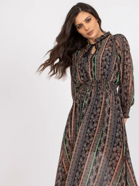 Dress-DHJ-SK-15177-1.04P-black-beige