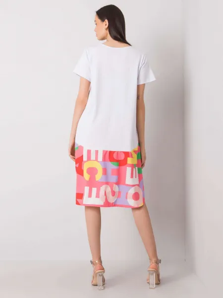 Dress-DHJ-SK-13119.26P-White-Pink