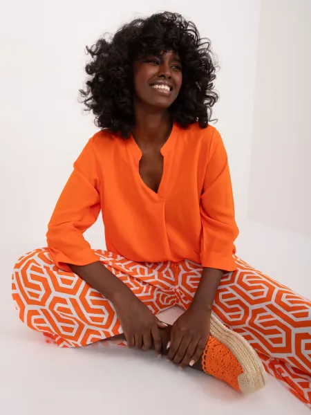 Blouse-D73761M11174A-orange