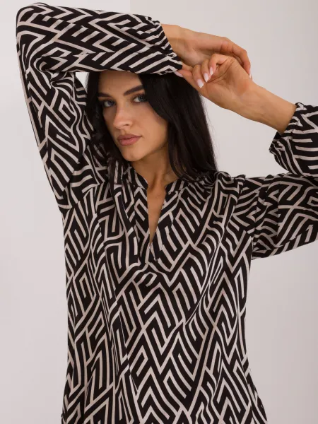 Blouse-D73771M11186B-black-beige