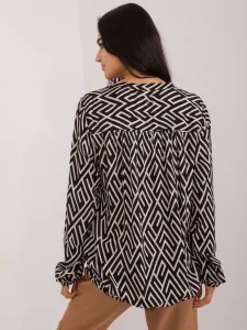 Blouse-D73771M11186B-black-beige