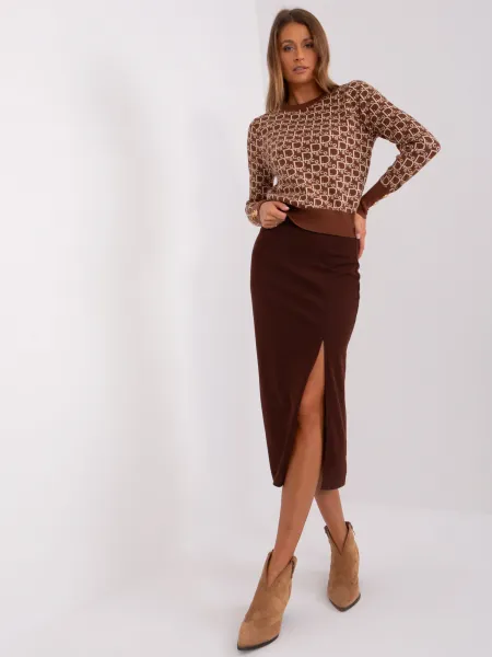 Skirt-LK-SD-509445.72P-dark brown