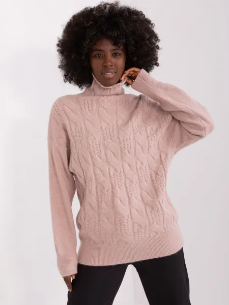 Sweater-AT-SW-23401.97P-Dark Pink