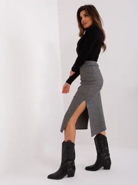Skirt-LK-SD-509400.87P-Grey-Black