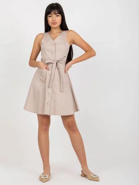 Dress-LK-SK-508253.44P-beige