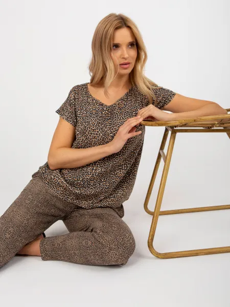 Blouse-D73771R10978Q-brown