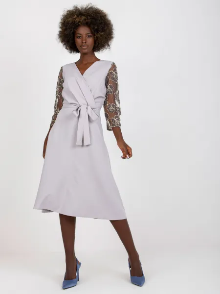 Dress-LK-SK-507860.82P-light gray