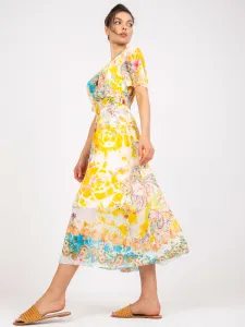 Dress-DHJ-SK-15967-1.01P-White-Yellow