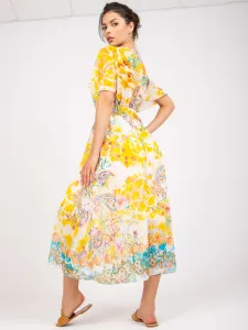 Dress-DHJ-SK-15967-1.01P-White-Yellow