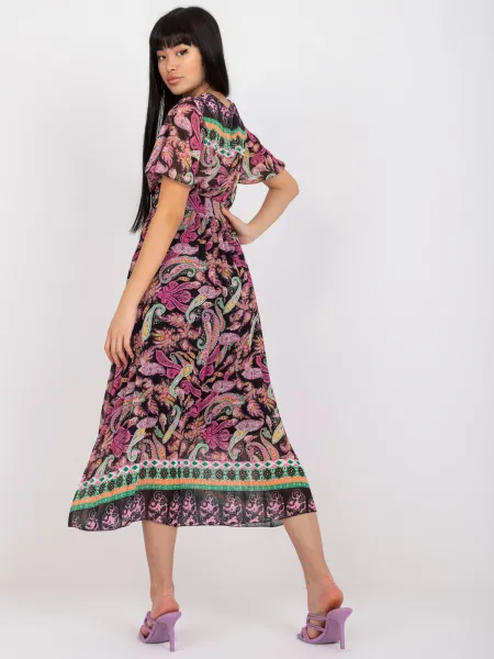 Dress-DHJ-SK-11331-3.61-black-pink
