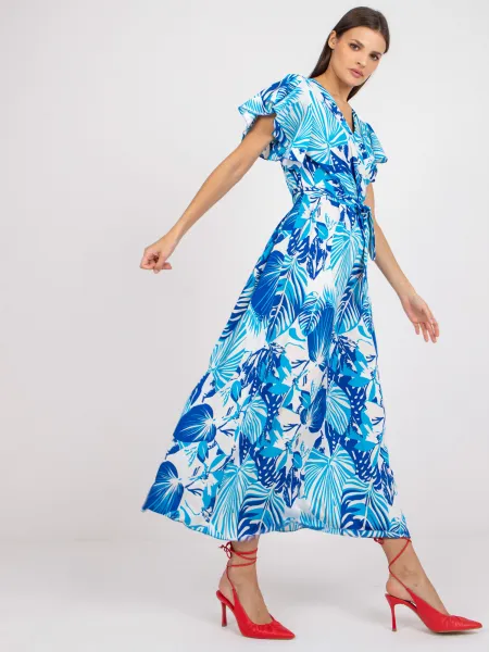 Dress-DHJ-SK-13203-1.03X-White-Blue