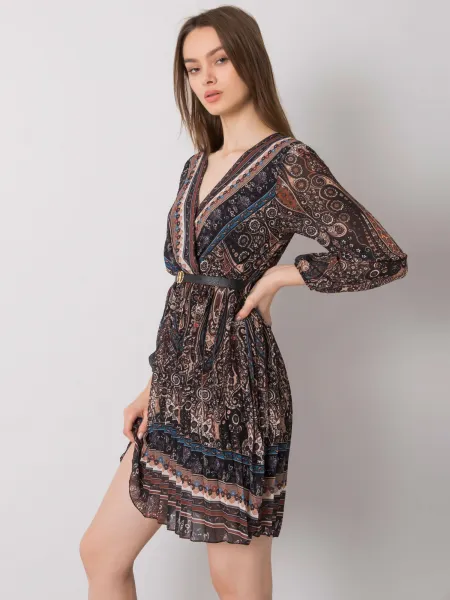 Dress-DHJ-SK-10201.93P-black-beige