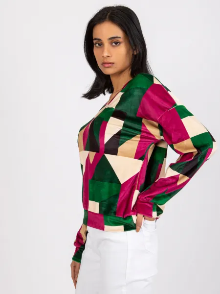 Blouse-DHJ-BZ-6550.74P-dark green