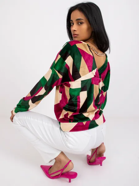 Blouse-DHJ-BZ-6550.74P-dark green