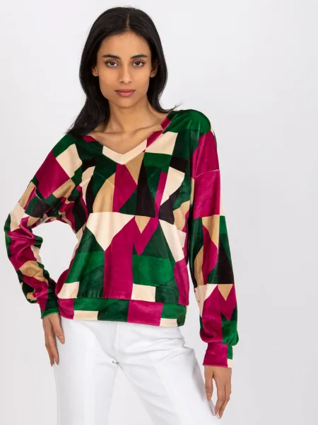 Blouse-DHJ-BZ-6550.74P-dark green