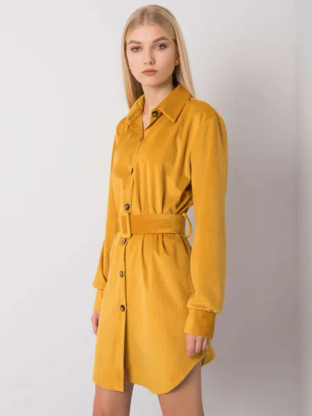 Dress-DHJ-SK-10333.12P-dark yellow