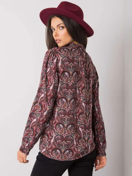 Blouse-D73771M11052A-dark brown