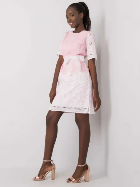 Dress-LK-SK-506836-1.74P-White-Pink