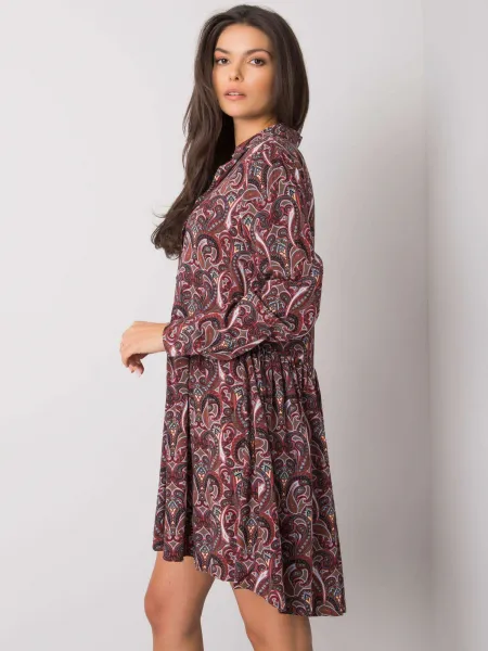 Dress-D73771M30227-dark brown