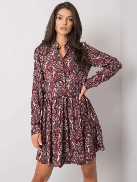 Dress-D73771M30227-dark brown