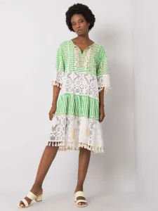Dress-DHJ-SK-13567.41P-white-green