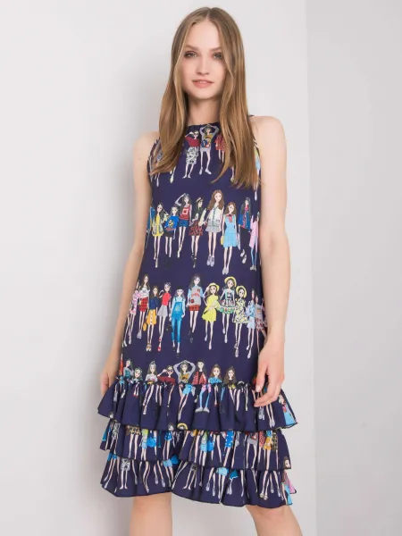 Dress-CHA-SK-0834.90P-navy blue