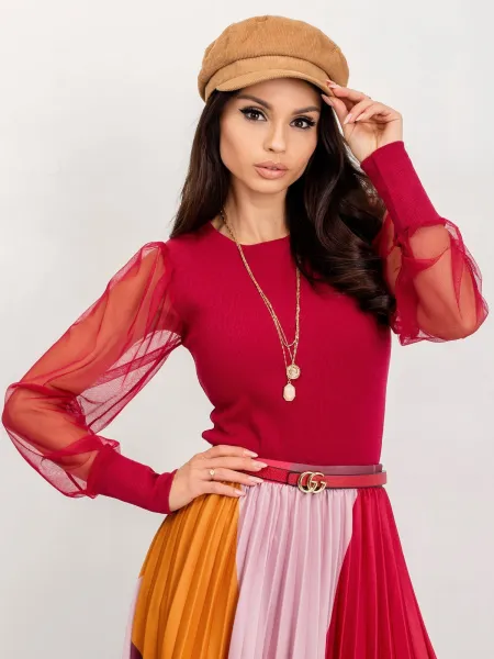 Blouse-RV-BZ-5192.16-burgundy