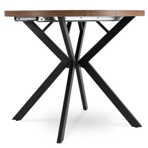 JAKS Okrúhly rozkladací stôl 90 - 190 cm rustikálny dub Lugo