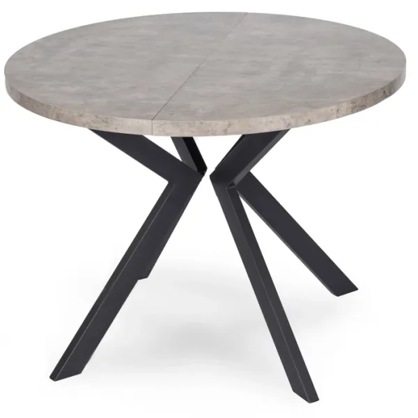 JAKS Okrúhly rozkladací stôl 90 - 190 cm betón Lugo