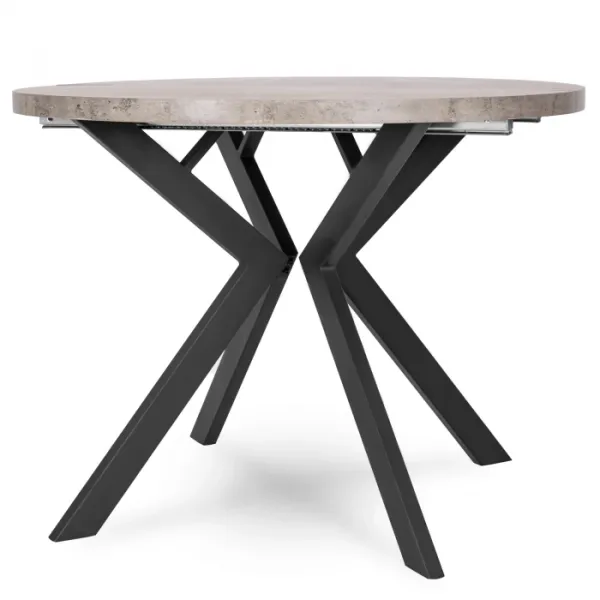 JAKS Okrúhly rozkladací stôl 90 - 190 cm betón Lugo