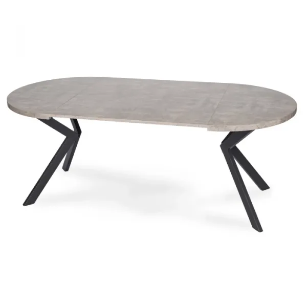 JAKS Okrúhly rozkladací stôl 90 - 190 cm betón Lugo