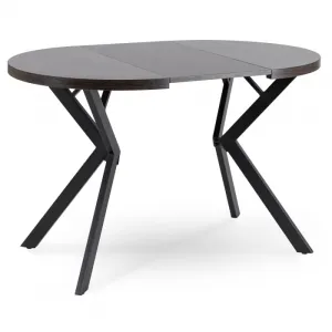 JAKS Okrúhly rozkladací stôl 80 - 160 cm čierny Dorian