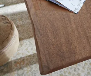 Jedálenský stôl Edge 300x100 Akácia hnedá Nerezová oceľ úzka