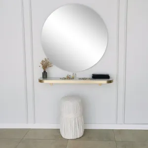 Kalune Design Kulaté nástěnné zrcadlo Gold 90 cm zlaté