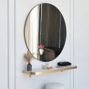 Kalune Design Kulaté nástěnné zrcadlo Gold 90 cm zlaté