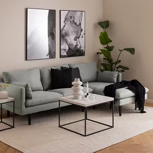 Actona Konferenční stolek Barossa 60 cm bílý mramor/černý