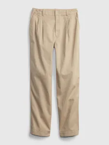Béžové dievčenské nohavice Teen chinos kaki GAP