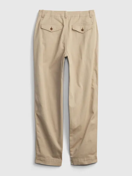 Béžové dievčenské nohavice Teen chinos kaki GAP