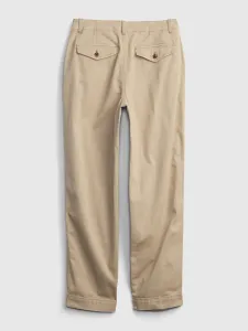 Béžové dievčenské nohavice Teen chinos kaki GAP