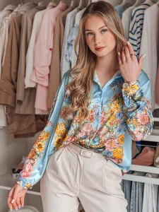 Dámska oversize blúzka BLOSSIVA s kvetinovým vzorom