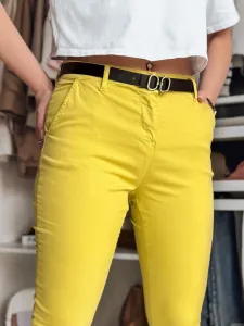 Dámske slim fit nohavice LINESKA s opaskom