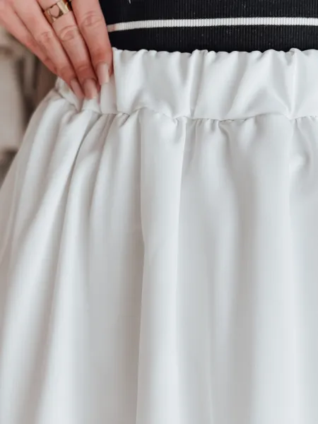 Dámska mini sukňa PUFFELLA ecru