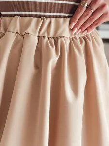 Dámska mini sukňa PUFFELLA, svetlobéžová