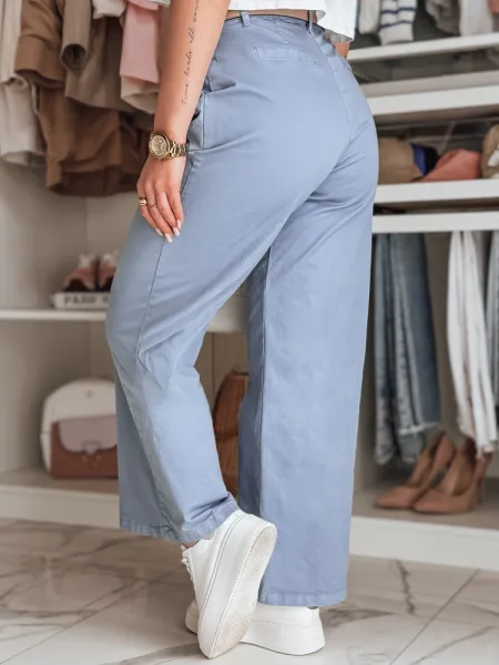 Dámske nohavice wide leg MOBISKA modré