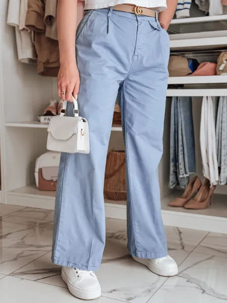 Dámske nohavice wide leg MOBISKA modré