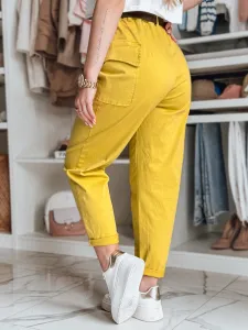 Dámske baggy nohavice GOTRENDI, horčicové