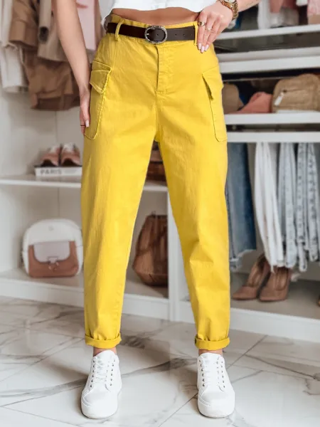 Dámske baggy nohavice GOTRENDI, horčicové