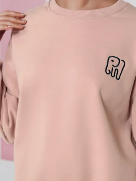 Dámska oversize mikina s výšivkou