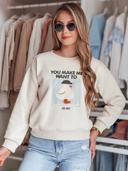 Dámska oversize mikina s potlačou GOOSHY